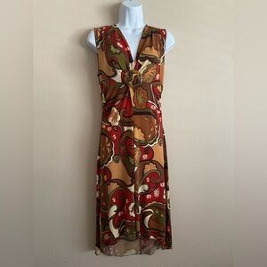 VTG Y2K Speechless Babydoll Retro Floral Midi‎ Dress Fall Hippie Boho Festival M
